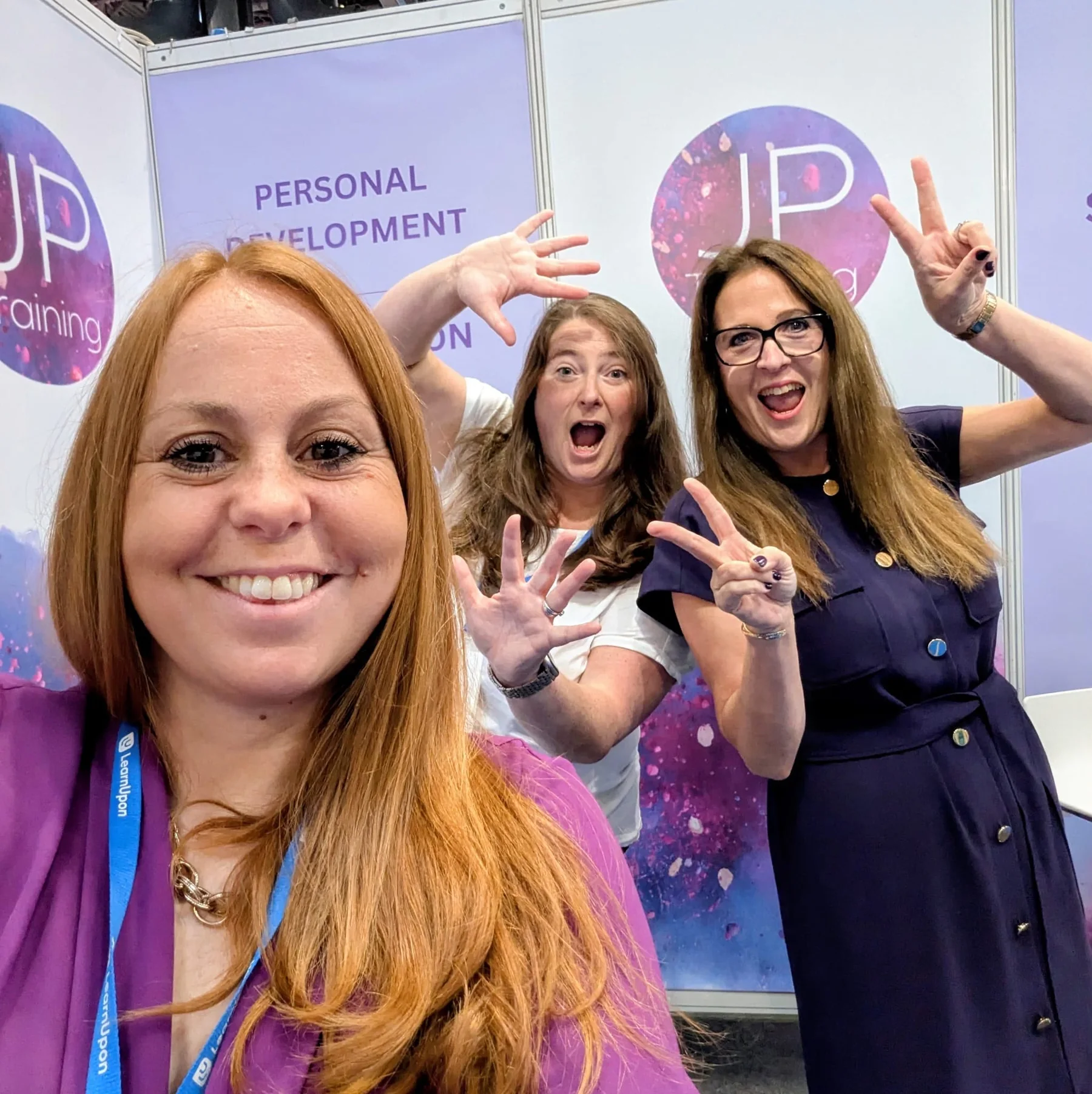 Jess Pressland with colleagues at an event