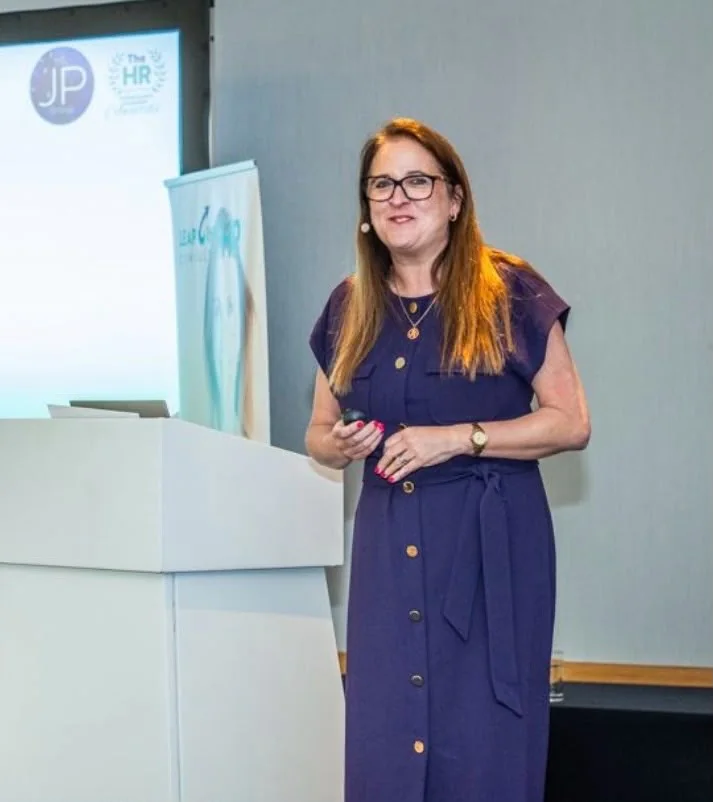 Jess Pressland speaking at an event